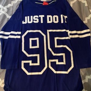 Blue womens nike shirt
